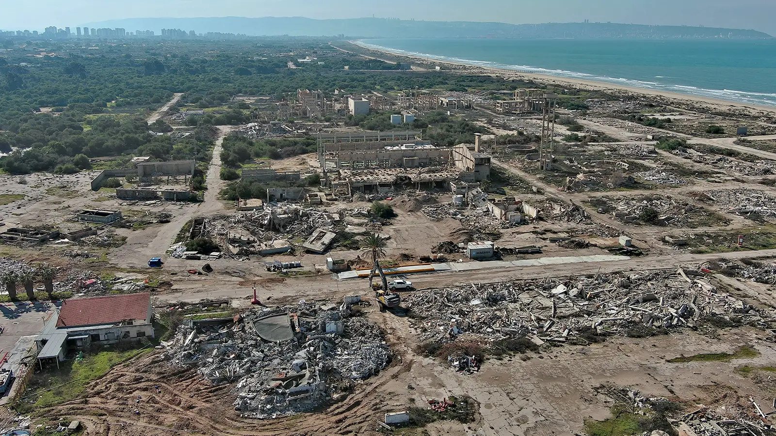 תמונת תצלום מהאויר הפארק הלוגיסטי עכו