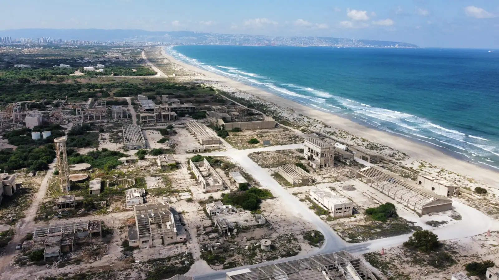 תמונת תצלום מהאויר הפארק הלוגיסטי עכו