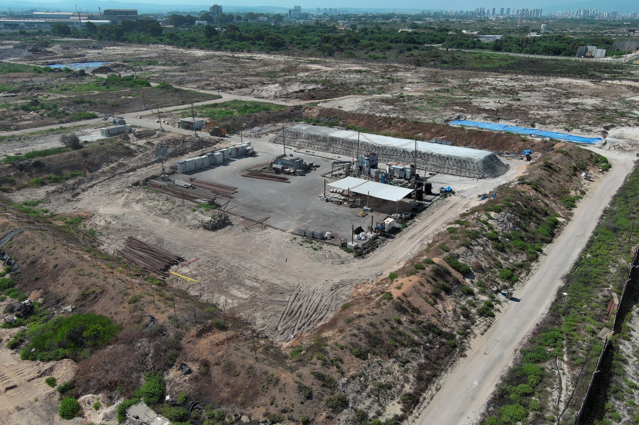 תמונת תצלום מהאויר הפארק הלוגיסטי עכו